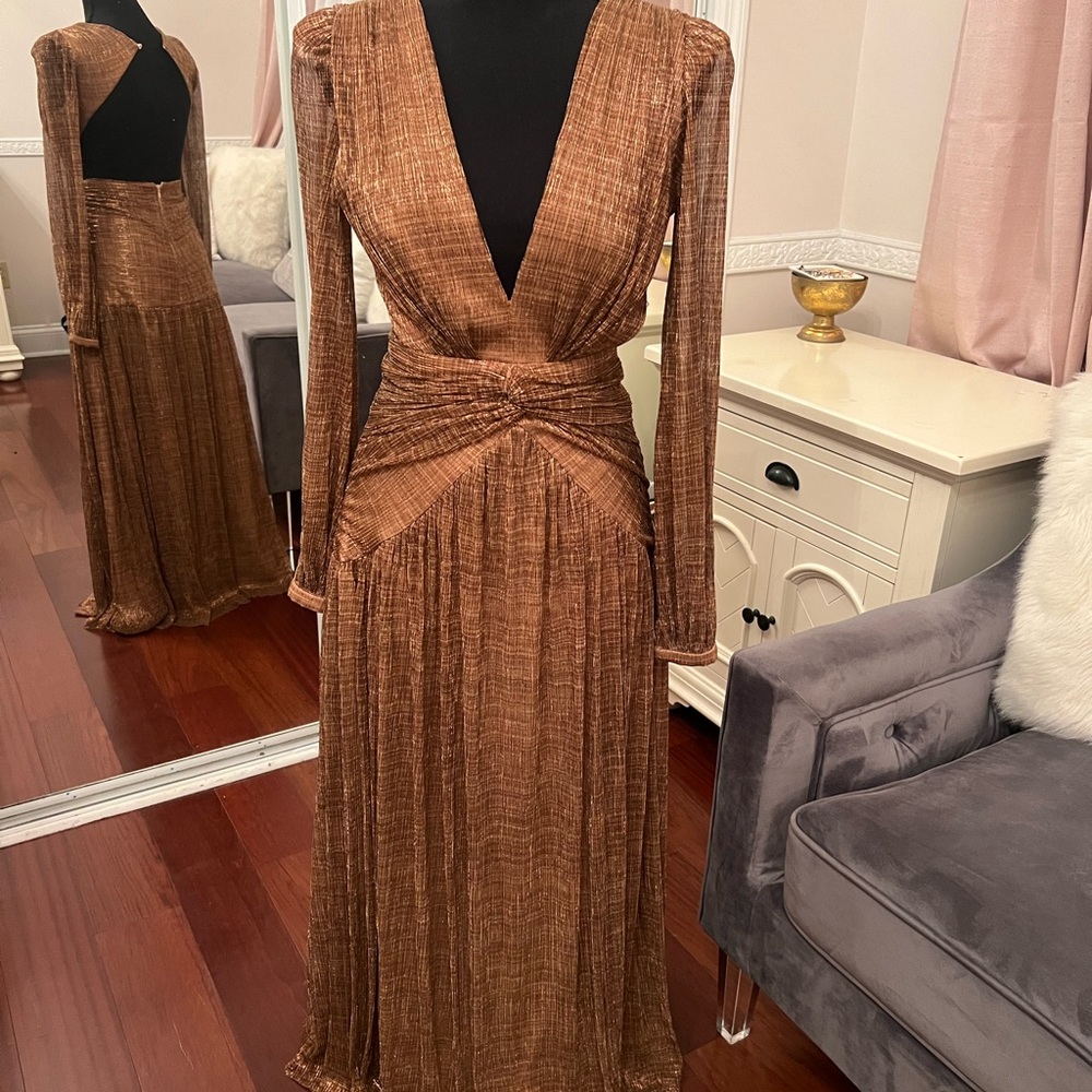 Gianni Bini Bronze Maxi Dress